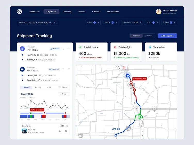 Shipment Tracking Dashboard